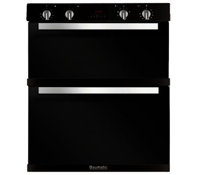 BAUMATIC  BO796.5BL Electric Built-under Double Oven - Black